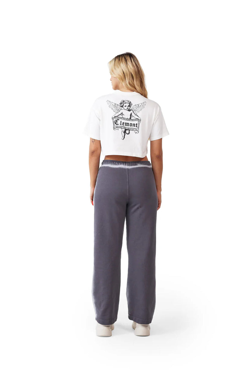 Crop Top Malattia Clemont Mujer Color Crema Detrás Modelo