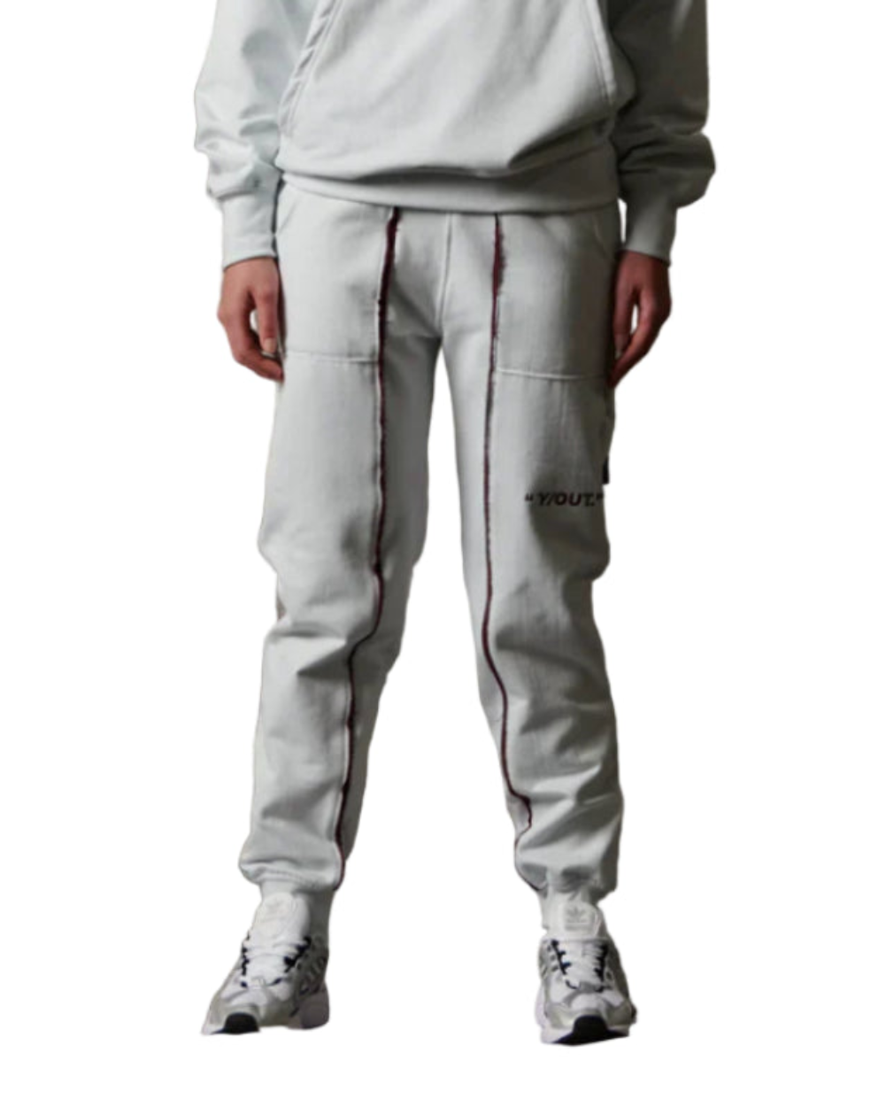 Sudadera Cloud YOut Gris Mujer Frontal Modelo