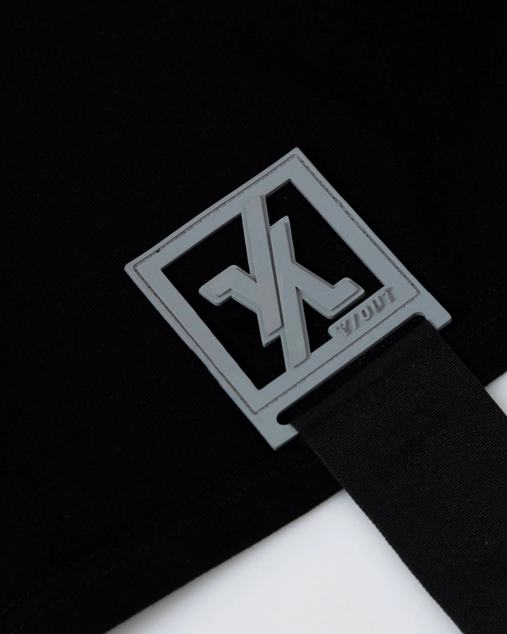 Crop Top Tape Chest You Negro Mujer Detrás Detalle