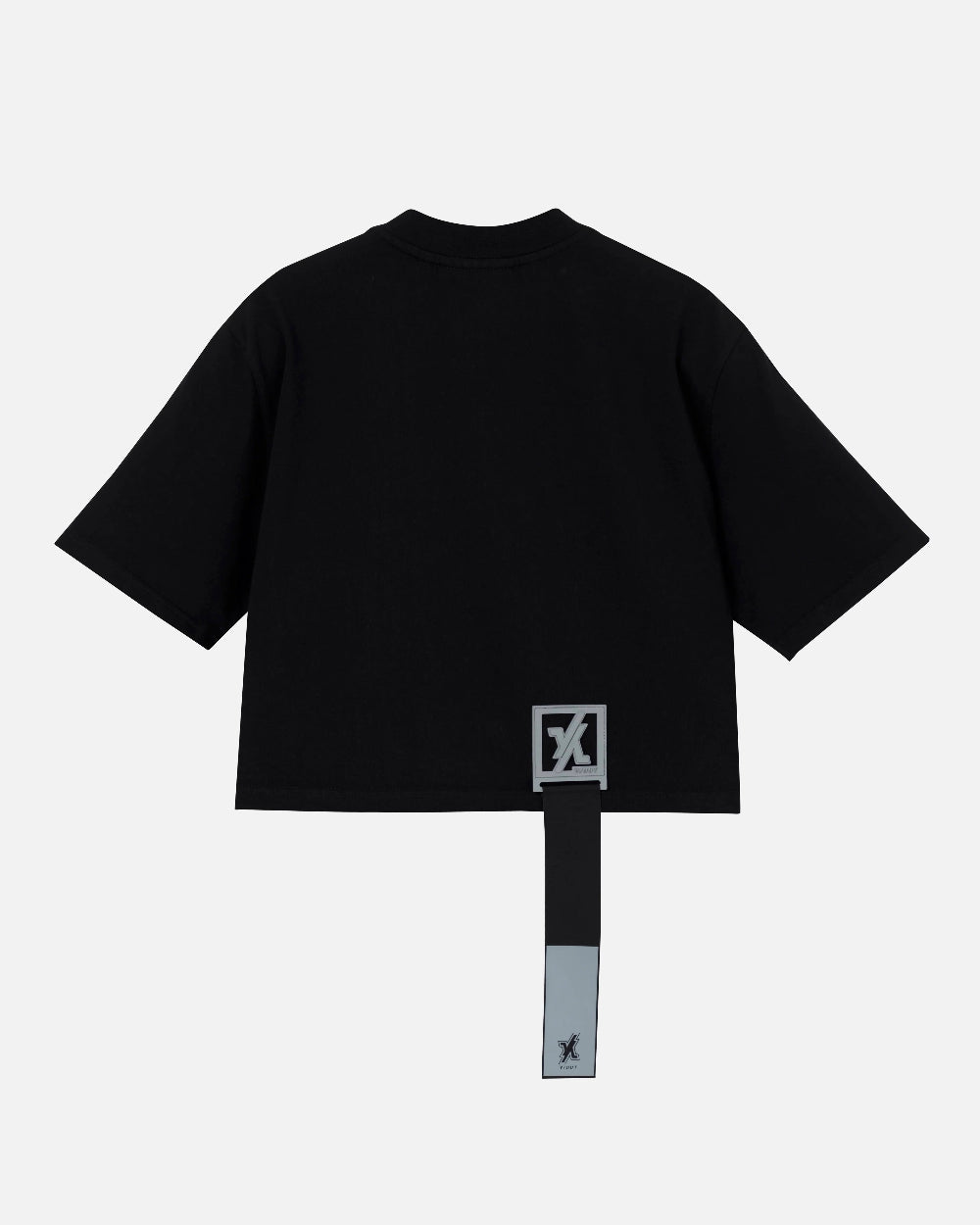 Crop Top Tape Chest You Negro Mujer Detrás