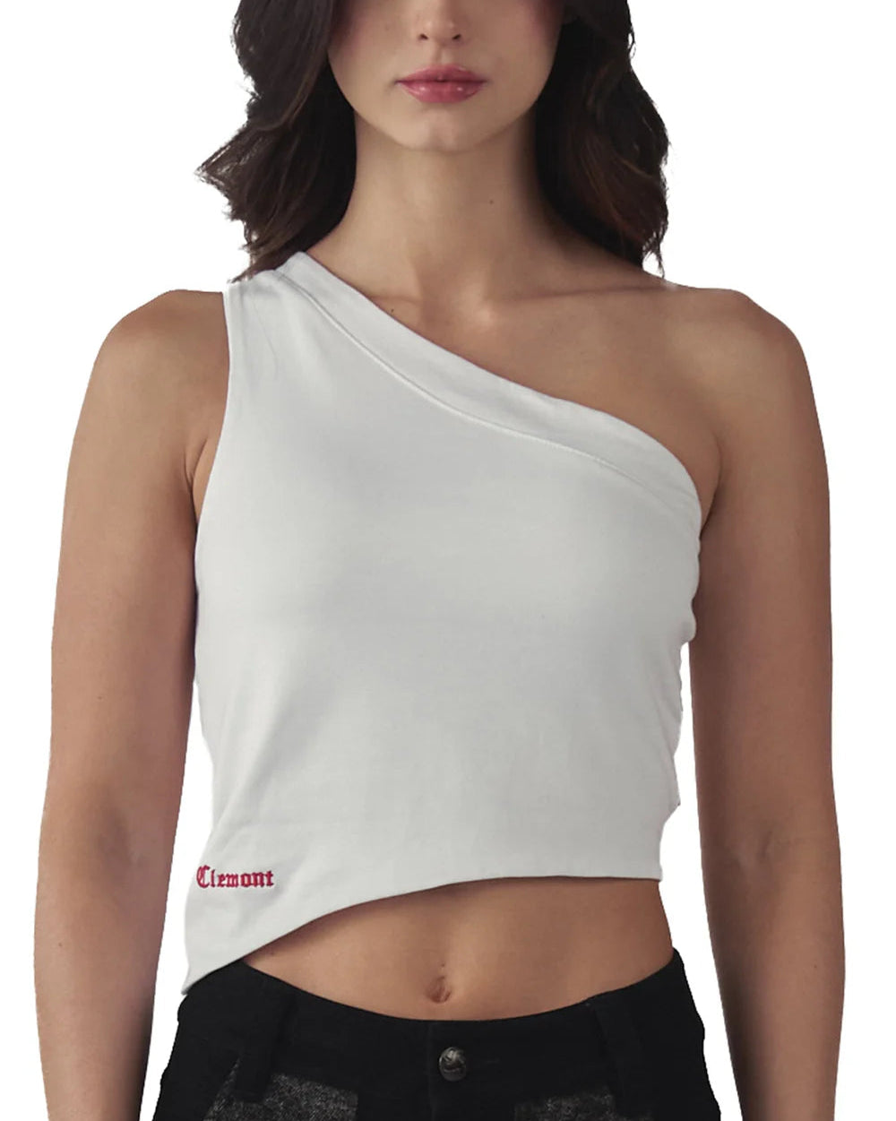 TankTop Trasparenza Clemont Crema Mujer Frontal Modelo