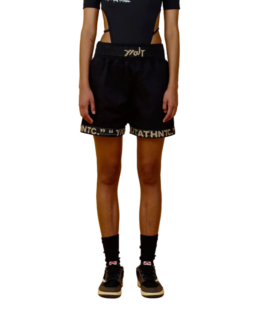 Short Tissu YOut Negro Mujer Frontal